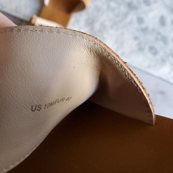 Via Spiga Parker Suede Flat Sandals Ankle Strap - Picture 3 of 5